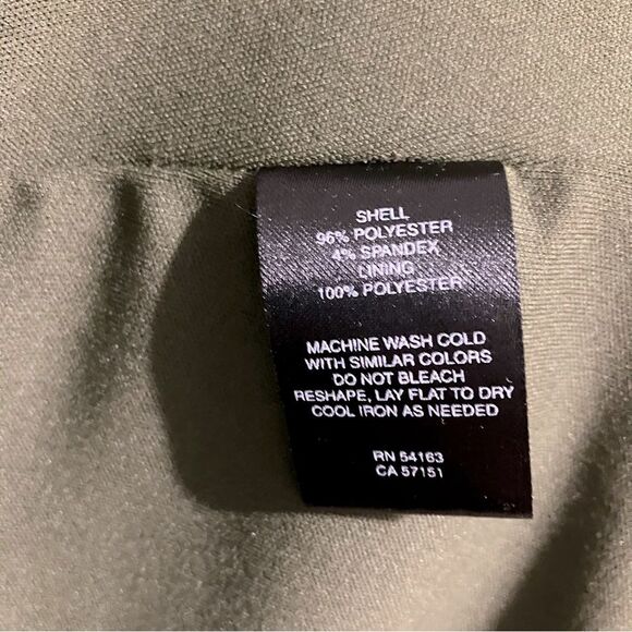 JH Green Tartan Dress with Cowl Neck and Short Sleeves Size Large - Picture 6 of 6